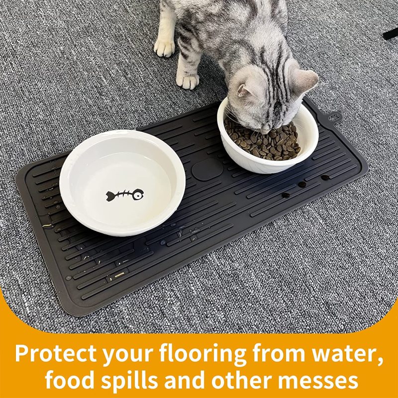 Water Overflow Pet Placemat  Prevent Food Suitable for Medium and Small Pet