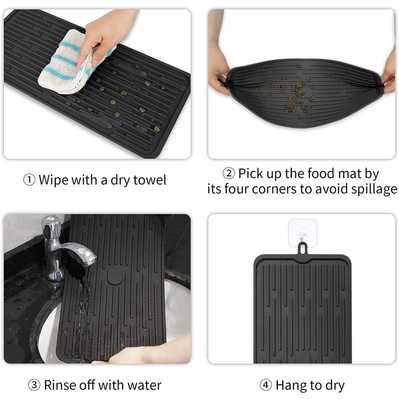 Water Overflow Pet Placemat  Prevent Food Suitable for Medium and Small Pet