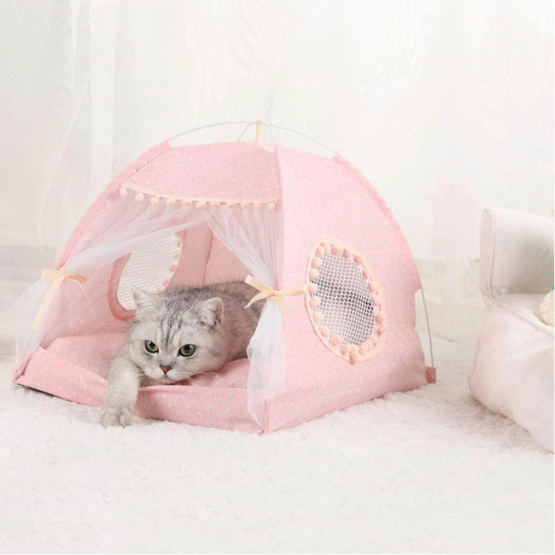 Polyester Cute Pet Tent for Cats and Small Dogs