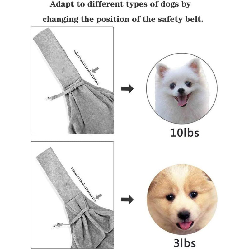 Soft Pouch Reversible Pet Papoose Bag Suitable for Puppy