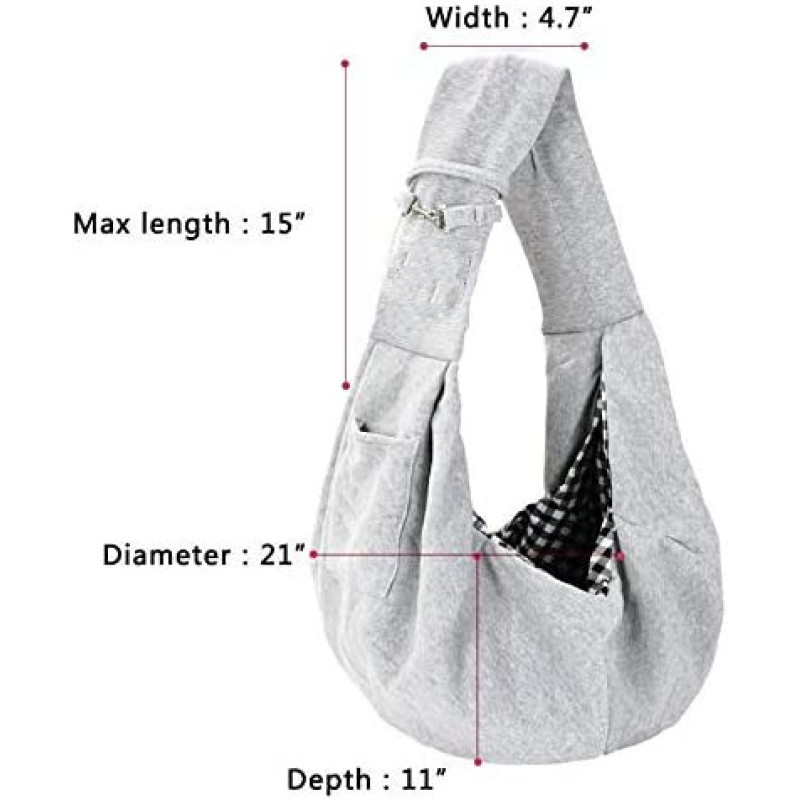 Soft Pouch Reversible Pet Papoose Bag Suitable for Puppy