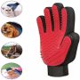 Gentle De Shedding Brush Glove - Enhanced Five Finger Design - Efficient Pet Hair Remover - Perfect for Dog & Cat with Long & Sh
