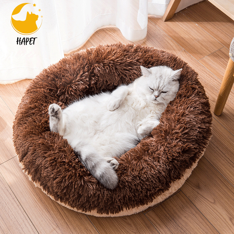 Hot Sale Customized Machine Washable Cat And Dog Bed In Shag Fur Plush Novelty Pet Bed Pet Nest