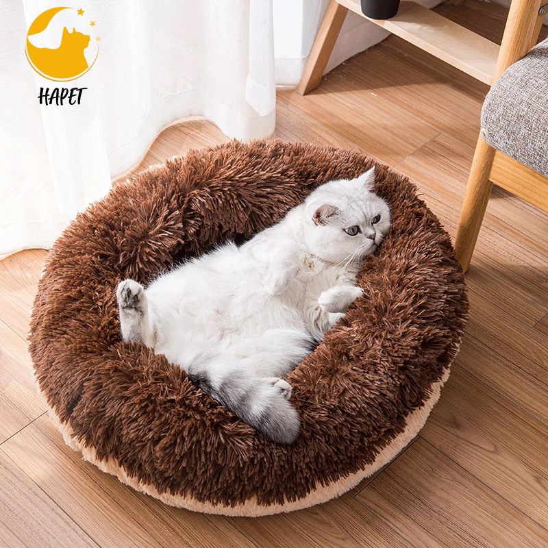 Hot Sale Customized Machine Washable Cat And Dog Bed In Shag Fur Plush Novelty Pet Bed Pet Nest