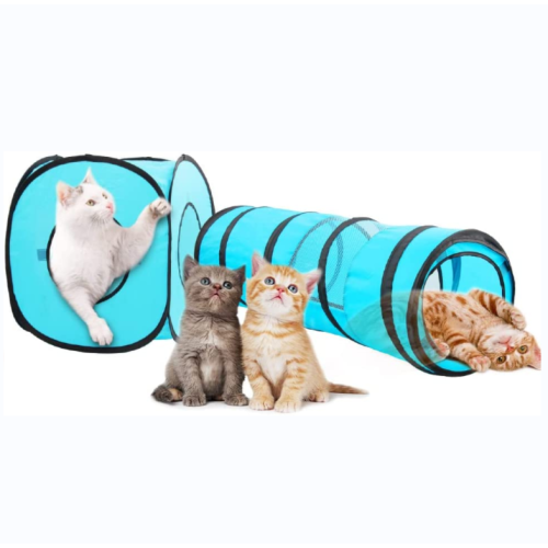 Foldable Tube Playing Cat Play Tunnel Cube Pop Up Collapsible Kitten Indoor Outdoor