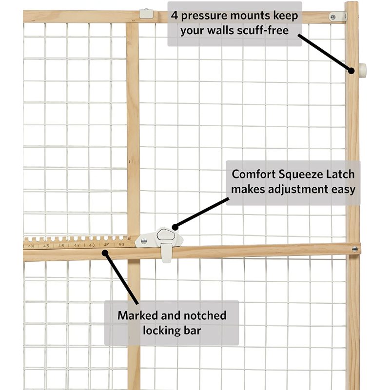 Wire Mesh Tall And Expands Wide Pet Safety Gate Indoor Use Take Care Of the Baby