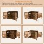Indoor Decorative Wooden Dog Kennel with Lockable Doors