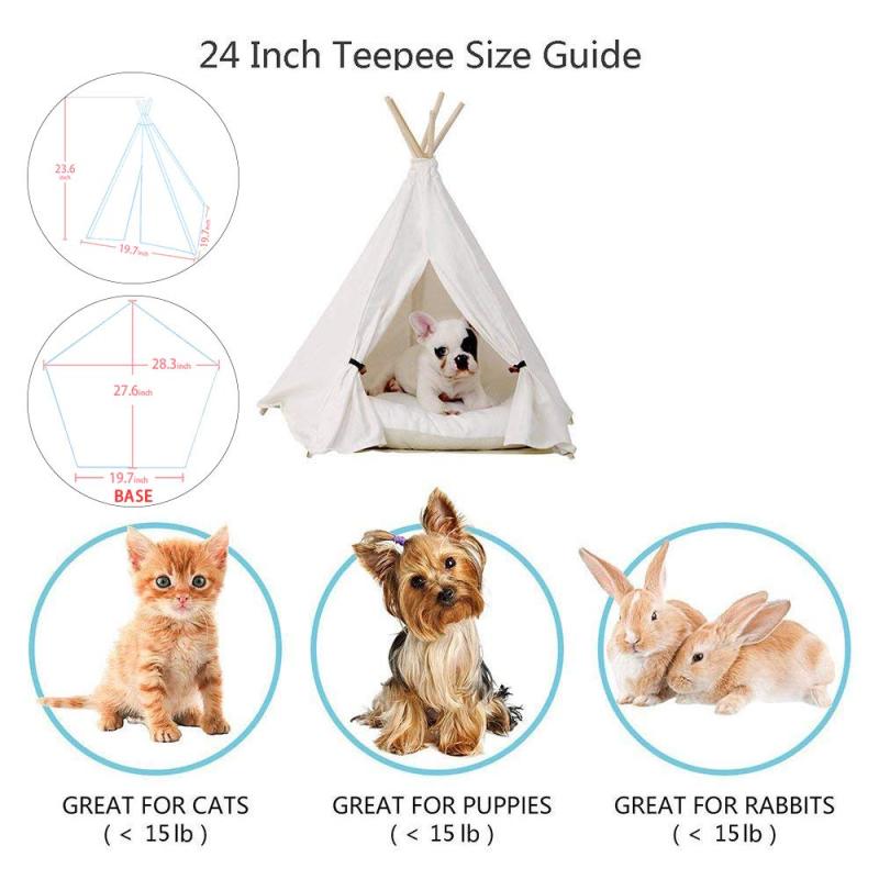 Portable Pet dog tent teepee Dog Bed Infolded Tent with Cushion Blackboard dog tent house