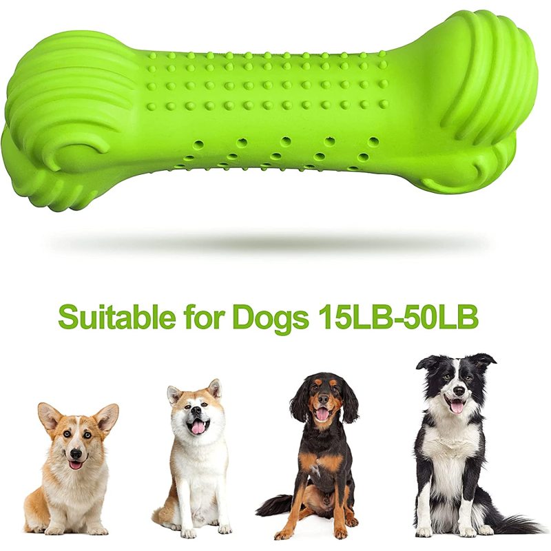 Puppy Chew Toys, Durable Dog Bones Dog Chew Toys for Teething, Tough Puppy Teething Toys with Natural Rubber