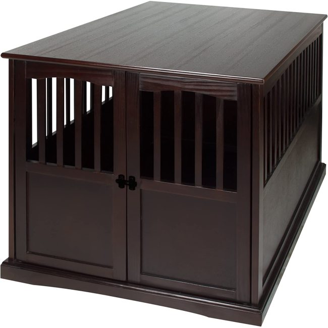 Pet Crate With Wooden Extra Large End Table