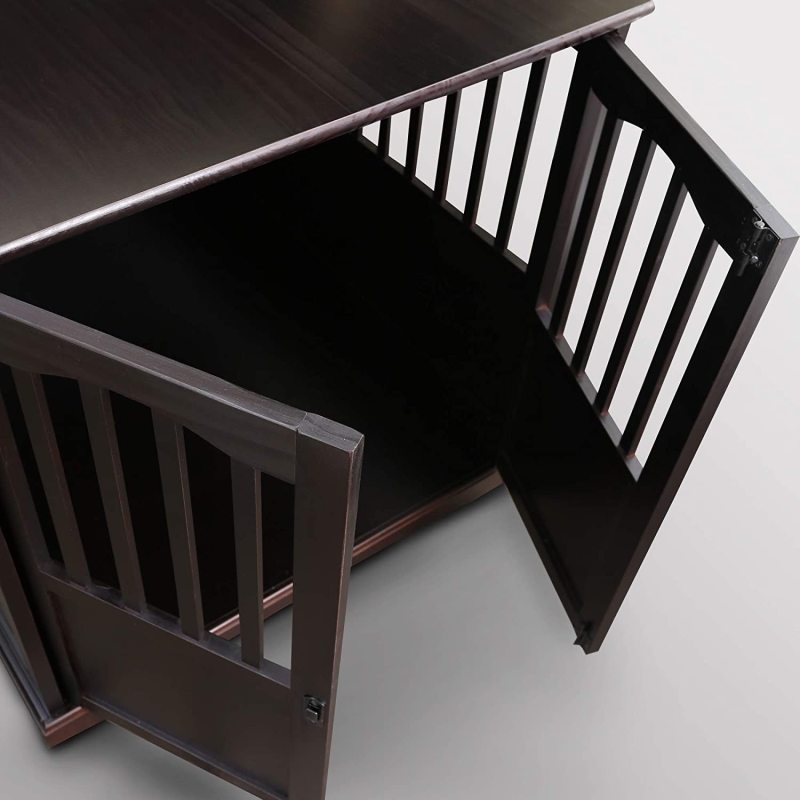 Pet Crate With Wooden Extra Large End Table