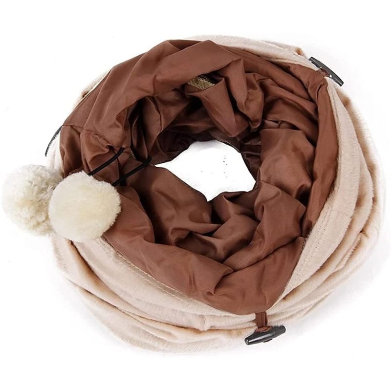 Durable Suede Fabric Cat Tunnel with Ball and Hole For Cats and Rabbits