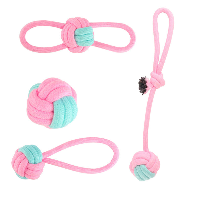 New Design Wholesale Customized Combination Rope Chew Ball Teeth Cleaning Bite Dog Toy Durable Knot Pet Chew Toy