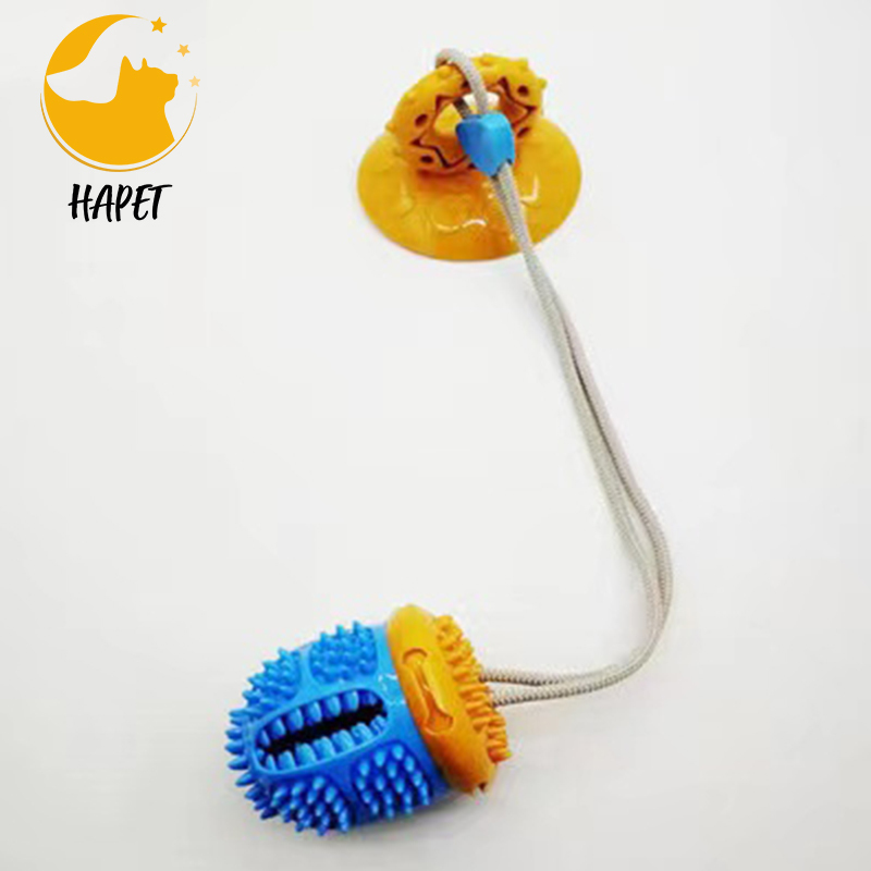 Dog Chew Toy with Suction Cup for Aggressive Chewers Puppy Training Treats Food Dispensing Toothbrush