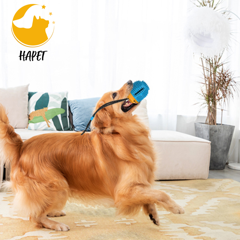 Dog Chew Toy with Suction Cup for Aggressive Chewers Puppy Training Treats Food Dispensing Toothbrush
