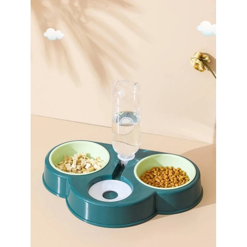 Novel cat Cloud three Bowls Neck Guard Pet Feeder Automatic water dispenser pet dog food bowl