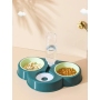 Novel cat Cloud three Bowls Neck Guard Pet Feeder Automatic water dispenser pet dog food bowl