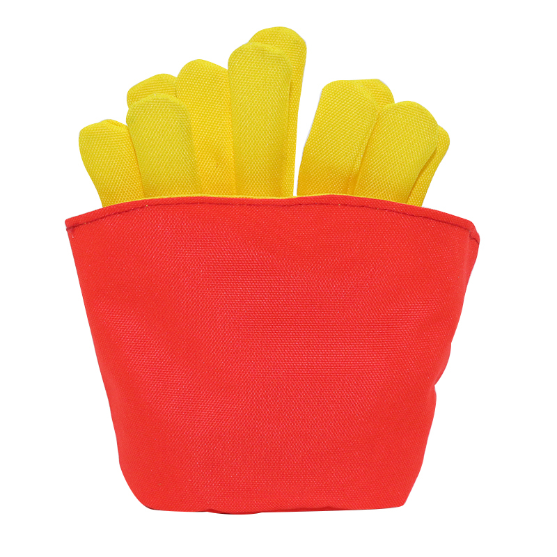 Durable Puppy Teething Toys Dog Chew Toys Soft French Fries Shaped Pet Toys