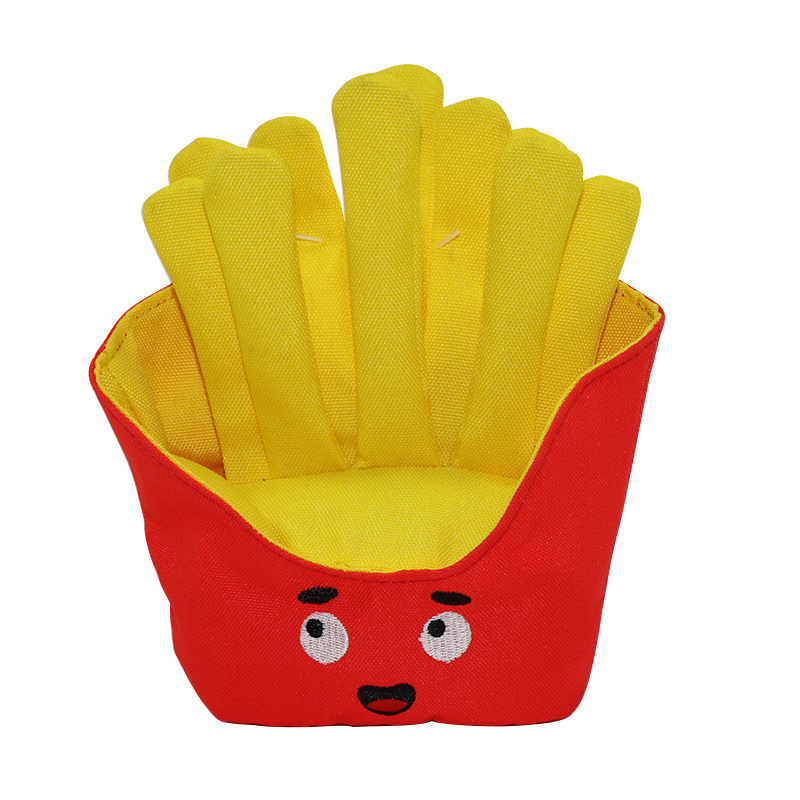 Durable Puppy Teething Toys Dog Chew Toys Soft French Fries Shaped Pet Toys