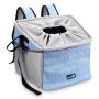 Pet Carrier Bicycle Basket Bag Booster Backpack Front Seat Cover with 2 Big Side Pockets Breathable Cat Travel Bag