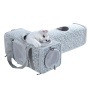 Pet Carrier With Expandable Tunnel Airline Approved Soft Dog Cat Carrier Pet Taxi With Breathable Mesh Removable Cushion