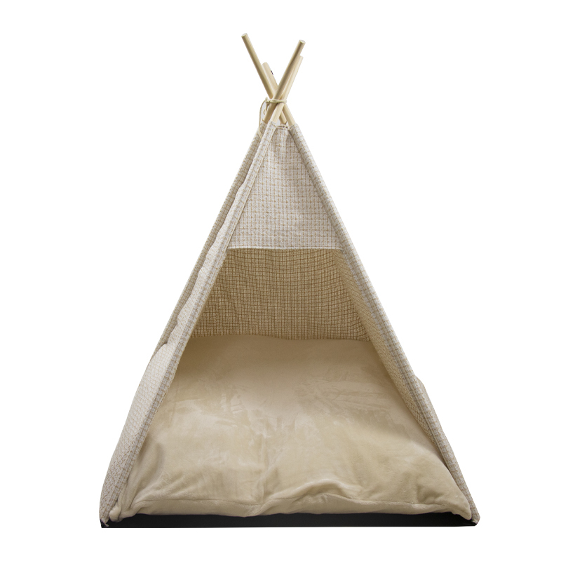 Warm Pet House with Bed Tent for Dogs Cats Pet Teepee with Soft Cushion for Cats Dogs