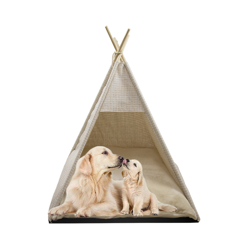 Warm Pet House with Bed Tent for Dogs Cats Pet Teepee with Soft Cushion for Cats Dogs