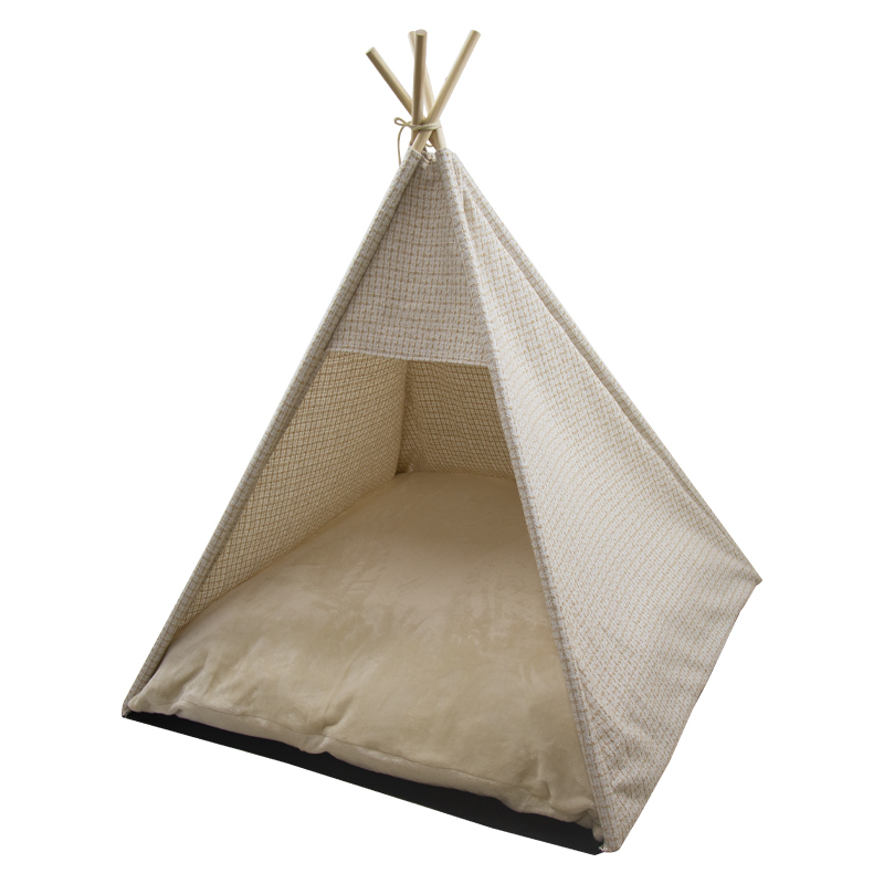 Warm Pet House with Bed Tent for Dogs Cats Pet Teepee with Soft Cushion for Cats Dogs