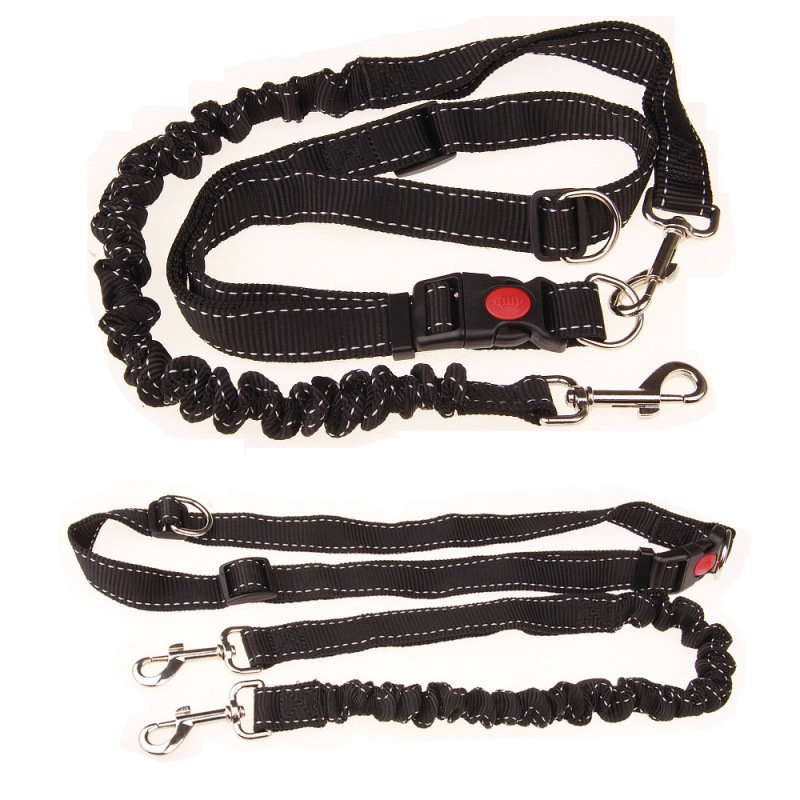 Black Rope Dog Leash hands Free Dog Bungee Comfortable and Safety retractable dog leash