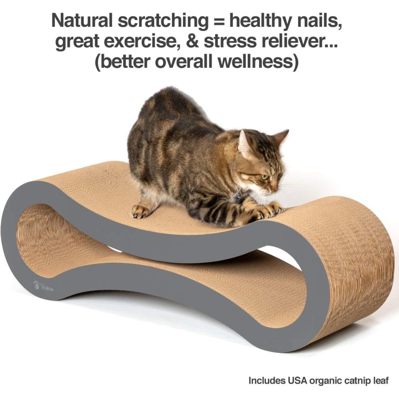 Reversible Infinity Cat Scratcher Lounge Recycled Corrugated