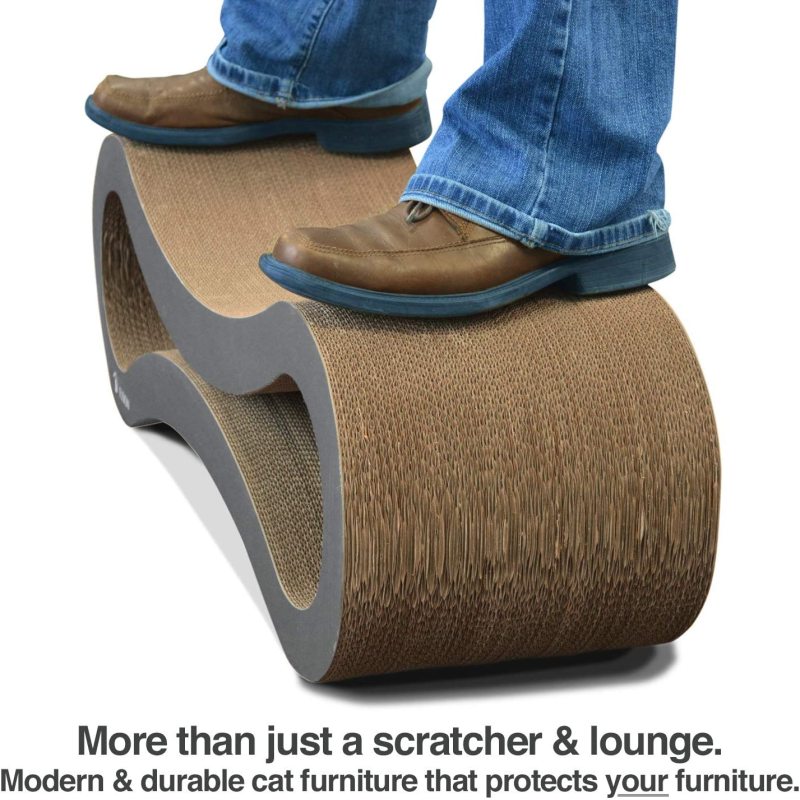 Reversible Infinity Cat Scratcher Lounge Recycled Corrugated