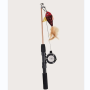 Manufacturer of telescopic fishing rod feather teasing cat sticks fish telescopic interactive cat toys
