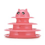 Creative Turntable Cat Toys Happy Circle Track Plastic Disk Funny 3 Layers Detachable Rotatable Design Kitten Tower Cat Toys