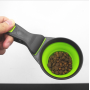 Pet Cat Dog Food Feeder Spoon Folding Sealing Clip Measuring Cup Scoop Bowl Food Spoon