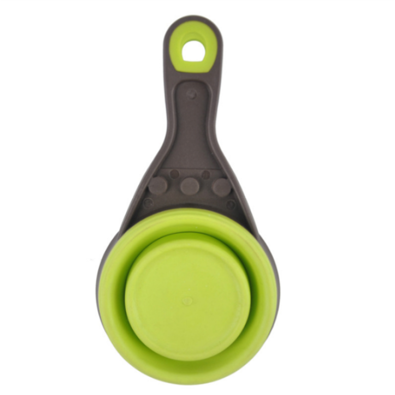 Pet Cat Dog Food Feeder Spoon Folding Sealing Clip Measuring Cup Scoop Bowl Food Spoon