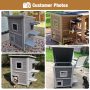 Weatherproof Shelter Cat Outdoor House Wheels for Easy Move