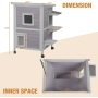 Weatherproof Shelter Cat Outdoor House Wheels for Easy Move