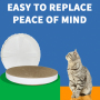 Round Cat Scratcher Cardboard 2 in 1 Cat Scratcher Bowl Round Scratch Pad for Indoor Cats