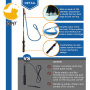 Interactive Flirt Pole Toy Durable Teaser Wand with Pet Fleece Rope Tether Lure Toy For Dog Outdoor Exercise