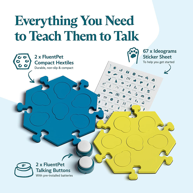 Cat Dog Buttons for Communication 12 Talking Recorded Buttons Communication Cat Dog Talking Button Set