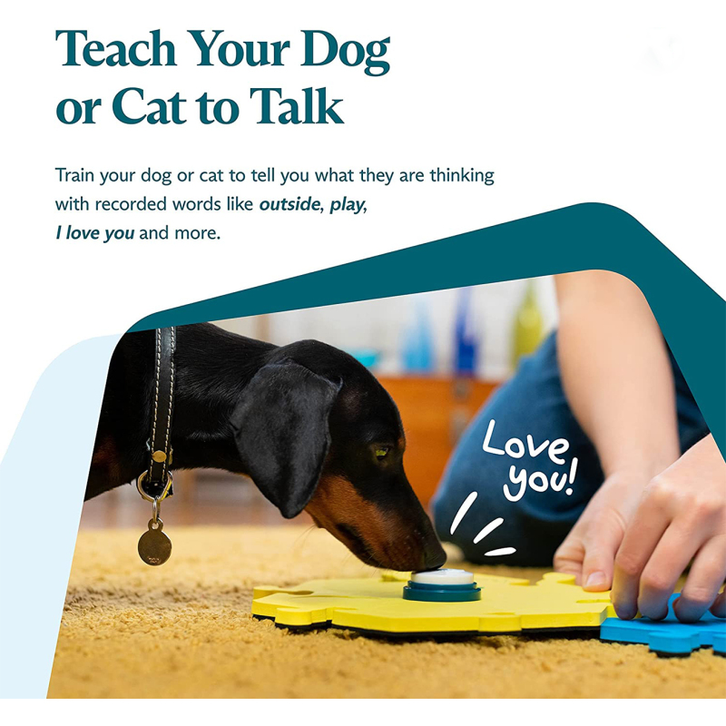 Cat Dog Buttons for Communication 12 Talking Recorded Buttons Communication Cat Dog Talking Button Set