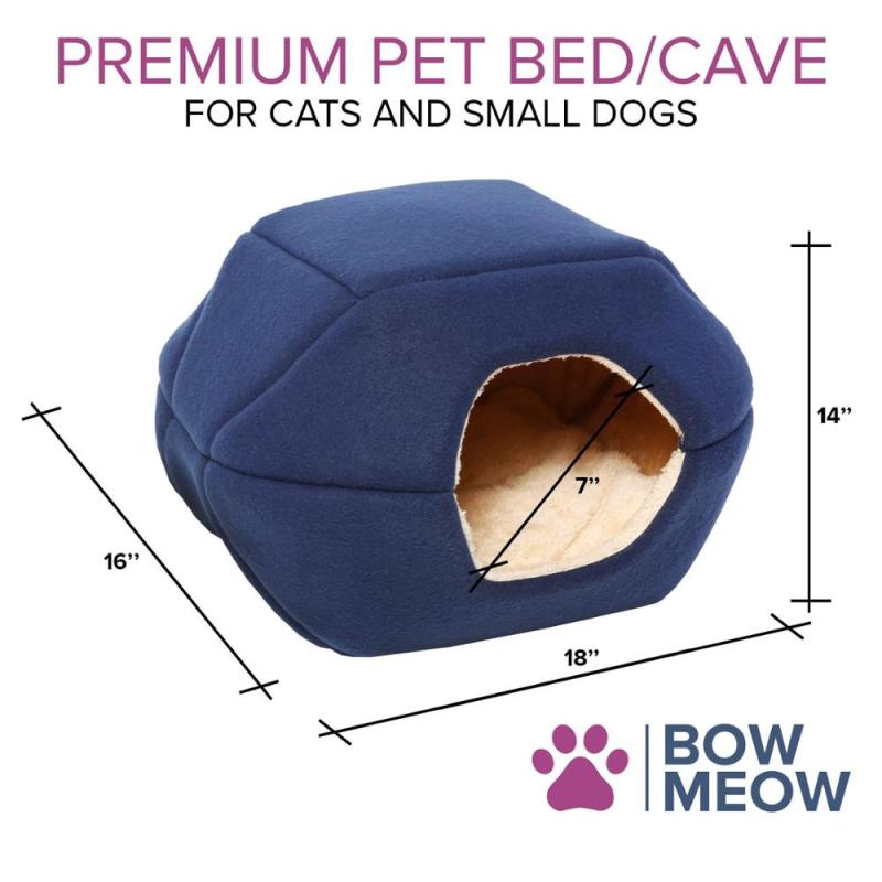 Premium Cat Bed cave Small Dog Bed, 2-in-1 foldable soft warm washable pet bed with a pillow.