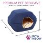 Premium Cat Bed cave Small Dog Bed, 2-in-1 foldable soft warm washable pet bed with a pillow.