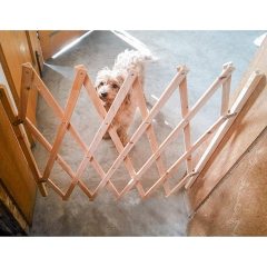 Wooden Dog Gate,Retractable Pet Fence Garden Lawn Portable Pet Safety Patio Garden Door Expandable Safety Protection for Small P