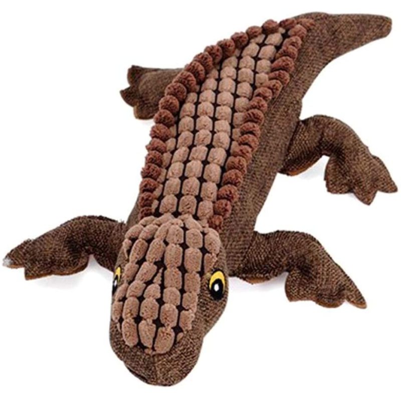 Pet Chew Plush Toys Animal Squealer Vocal Crocodile Cat Toy Chew Chirping  Dog Plush Chew Toy