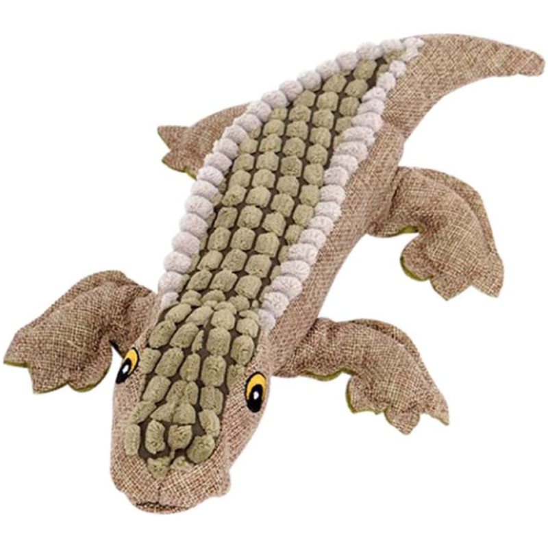 Pet Chew Plush Toys Animal Squealer Vocal Crocodile Cat Toy Chew Chirping  Dog Plush Chew Toy