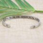 Joycuff Inspirational Bracelets for Women Mom Personalized Gift for Her Engraved Mantra Cuff Bangle Crown Birthday Jewelry