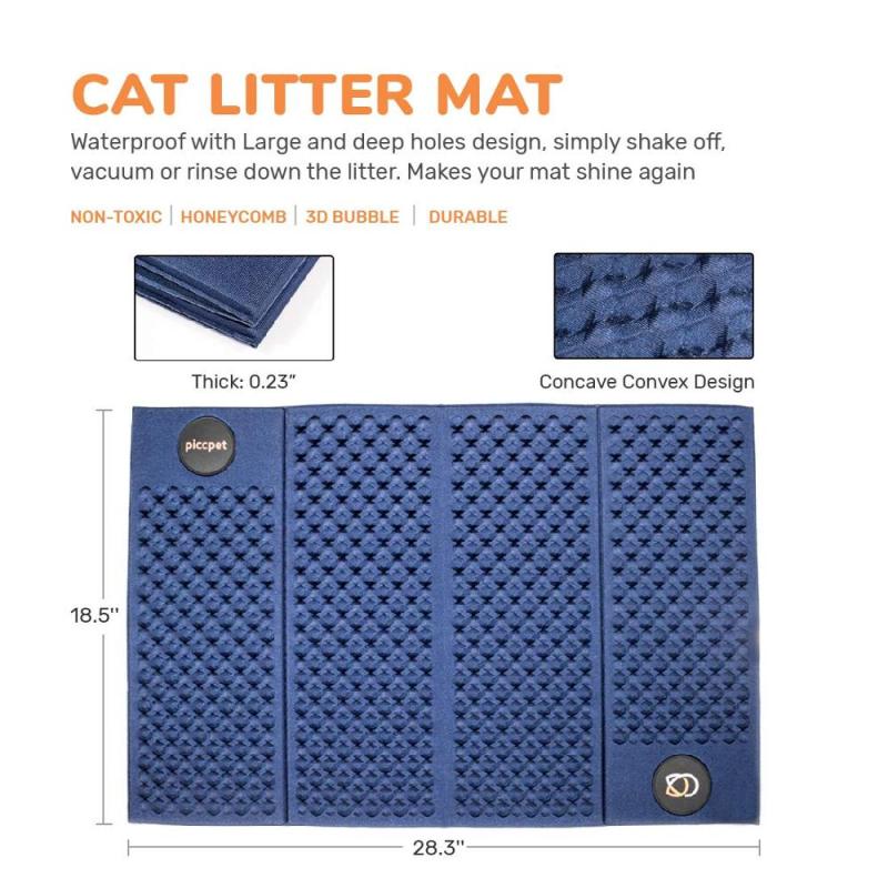 2020 New Cat Litter Mat Premium Kitty cat litter trapper mat No-Toxic EVA Double Sided cat litter mat waterproof