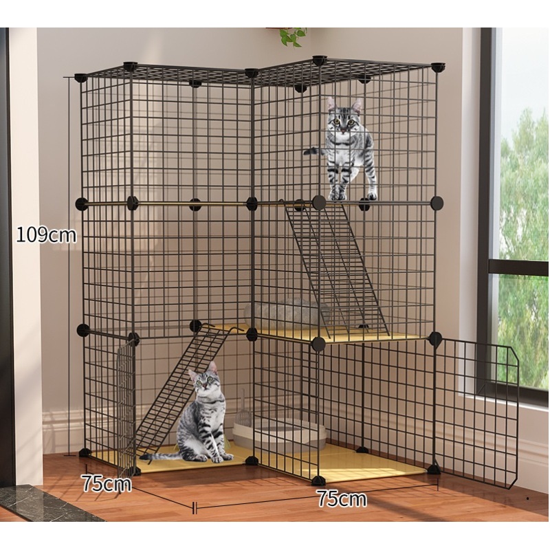 Large Cat Cage Cat Houses Cats Playpen Detachable Metal Wire Kitten Kennels