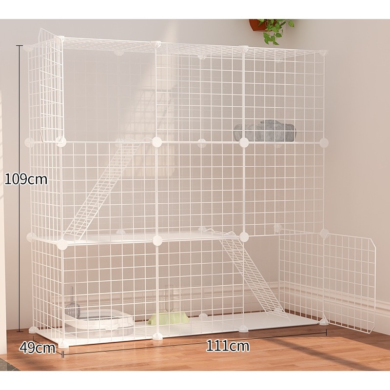 Large Cat Cage Cat Houses Cats Playpen Detachable Metal Wire Kitten Kennels